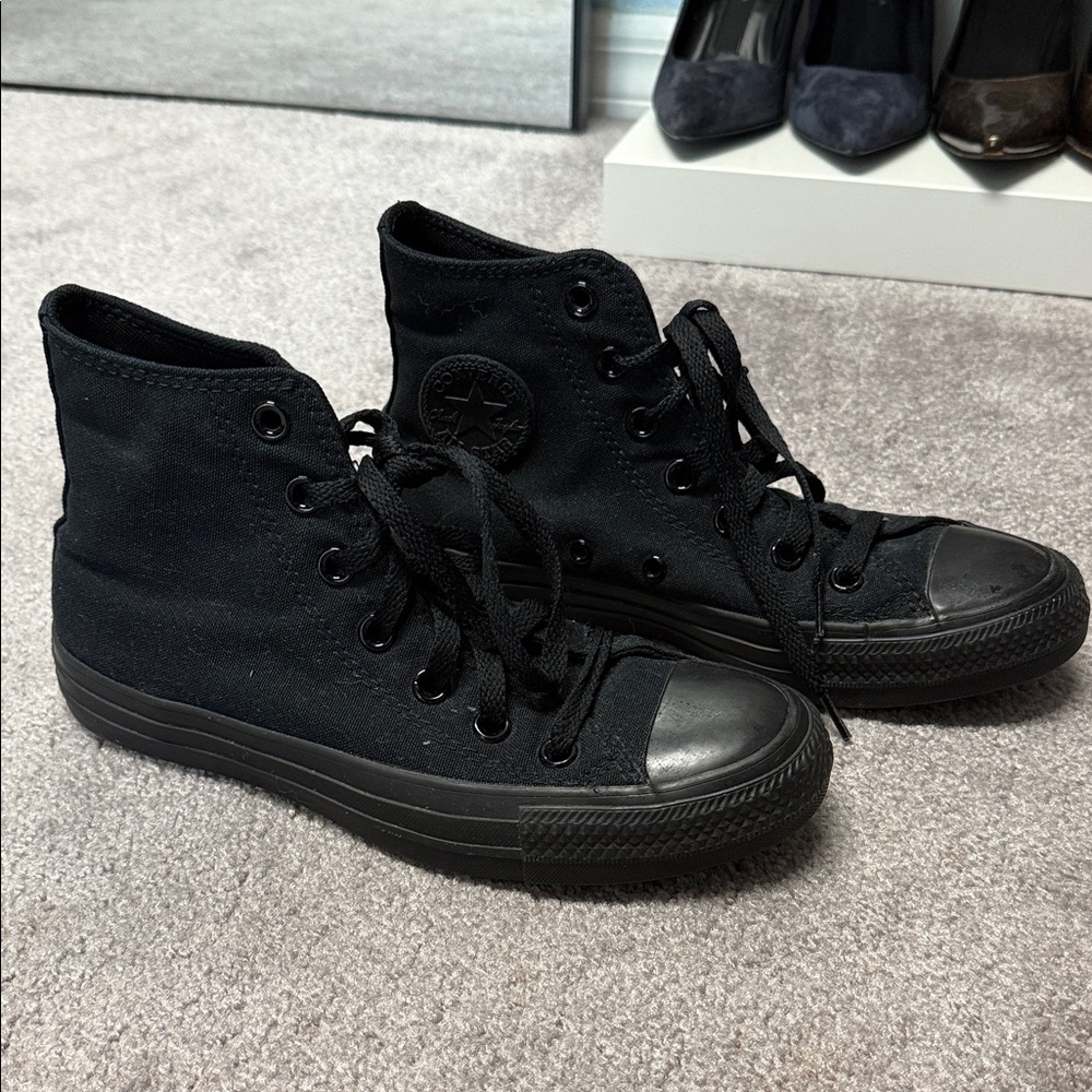 Converse All Black High-Top Sneakers